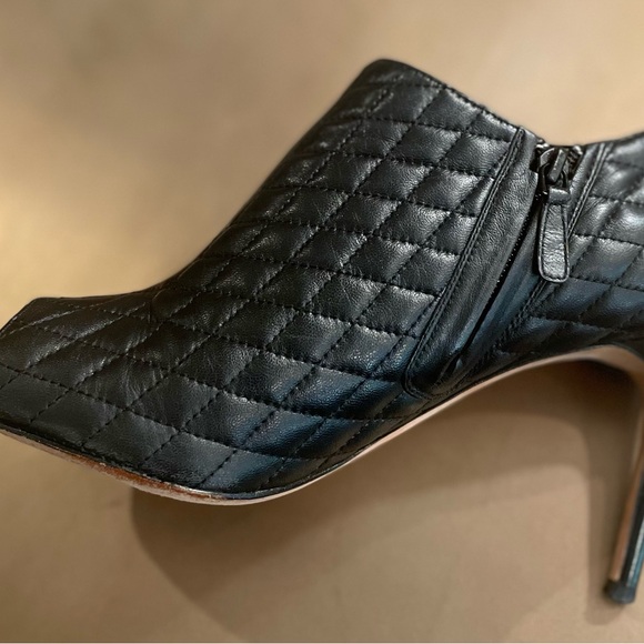 Cole Haan Annabel quilted black booties with open toe. Size 10. - Picture 5 of 11